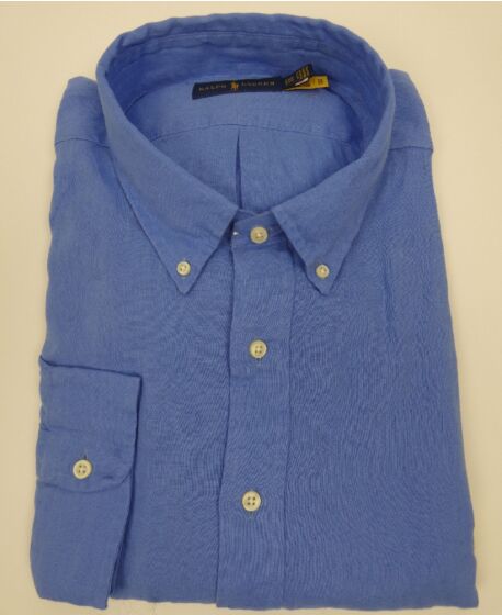 Ralph Lauren soft linnen Fresh Blue shirt 3299
