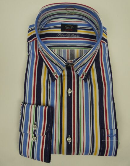 Paul&Shark organic cotton stripe shirt 3303