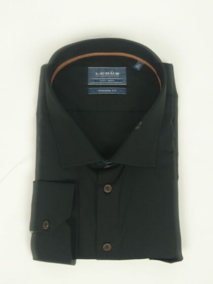 Le Dub sportief lange mouw shirt zwart 2967