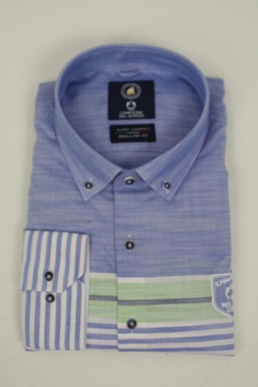 Claudio Campione Shirt Blue stripe