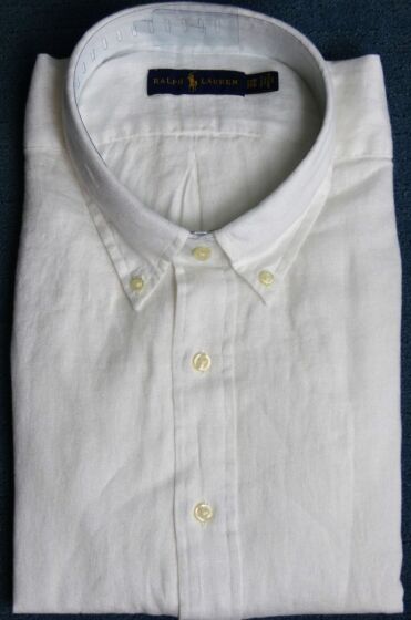 Ralph Lauren wit linnen Shirt lange mouw 2971
