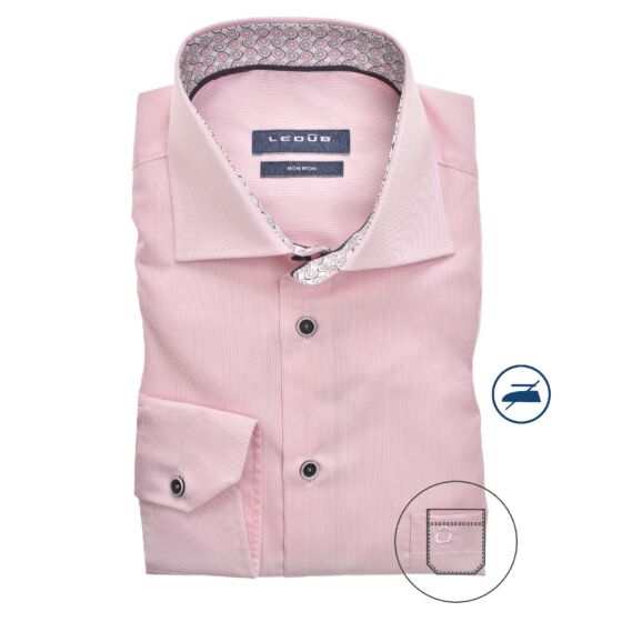 Ledub roze mini stripe shirt lange mouw 3309