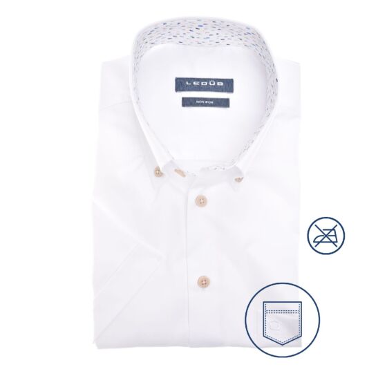 Ledub luxe cotton shirt kortemouw 4340