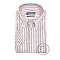 Ledub linnen/cotton stripe short sleeve shirt 4095