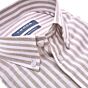 Ledub linnen/cotton stripe short sleeve shirt 4095